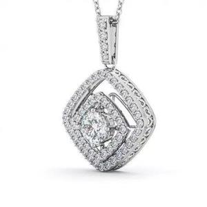 stl file square diamond pendant in gold