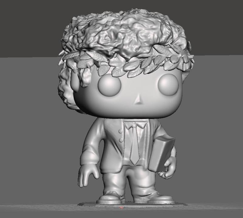 Graduation favours funko style boy (funko pop Laurea) - Curly hair