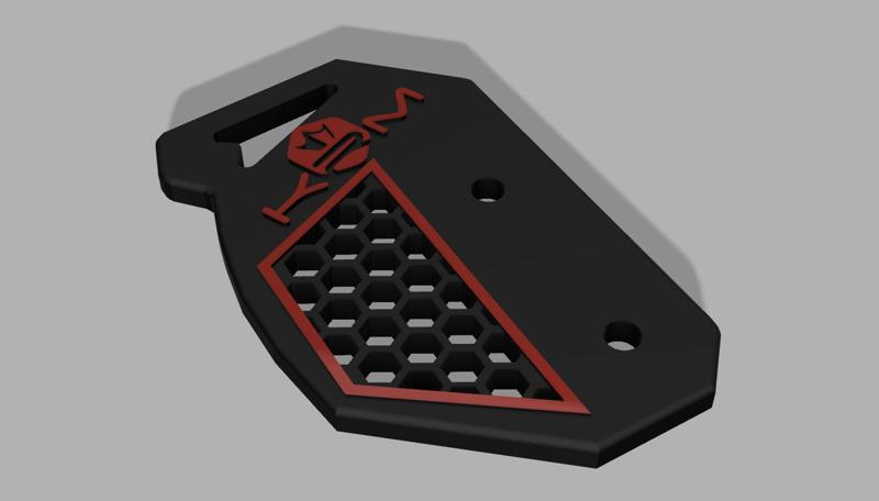 REAR MASTER CYLINDER COVER 50CC LOGO KRM