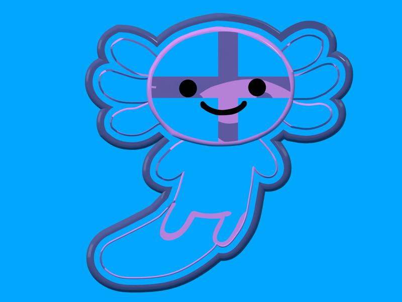 Axolotl cookie cutter