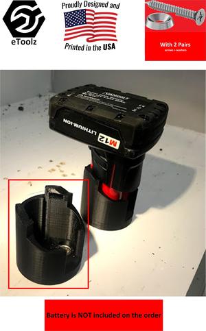 Locking M12 Battery Mount — Upside-Down / Wall / Van Install