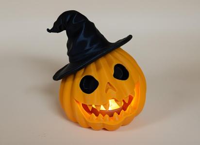 Scary Pumpkin and tealight