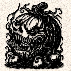 Spooky Pumpkin Nightmare Wall Art Home Decor