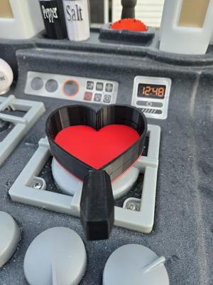 Heart Shaped Frying Pan For Play Kitchen