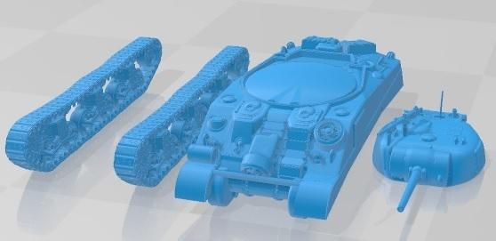 M4A2 Sherman Printable Tank
