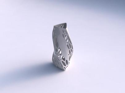 Vase twist triangle with organic lattice and solid centers