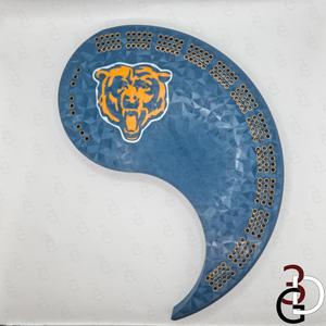 Yin Yang Cribbage Board - Chicago Bears