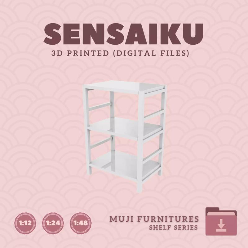 19 Muji Shelf Unit for Miniature Dollhouse Muji 3D Print