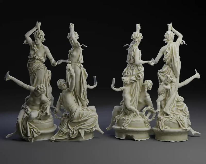 Selfie Statue (Orsay Museum, Paris.) remix.