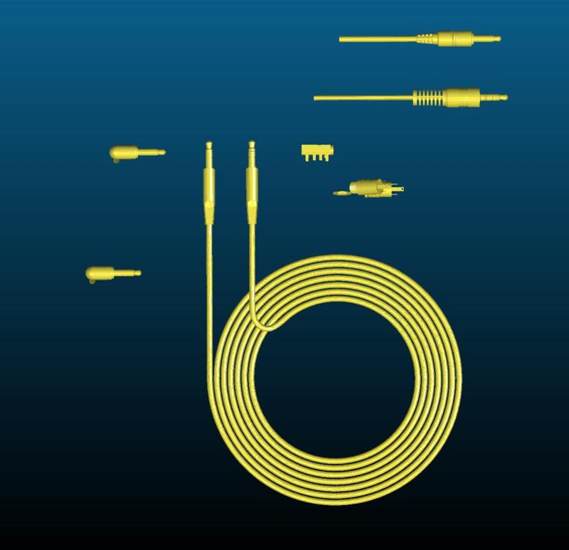 Audio jack 3.5mm male and female various types - Export from GRABCAD