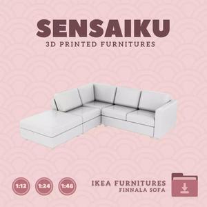 FINNALA 4 Seat with Open End V2 for Dollhouse IKEA 3D Print