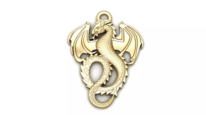 Dragon Pendant 3d printable Model