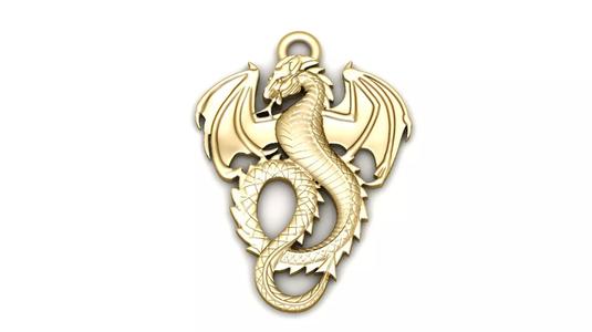 Dragon Pendant 3d printable Model