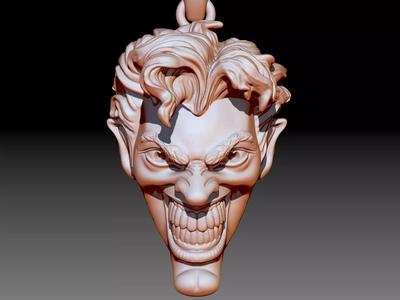 Joker pendant printable jewelry  silver gold 3D model