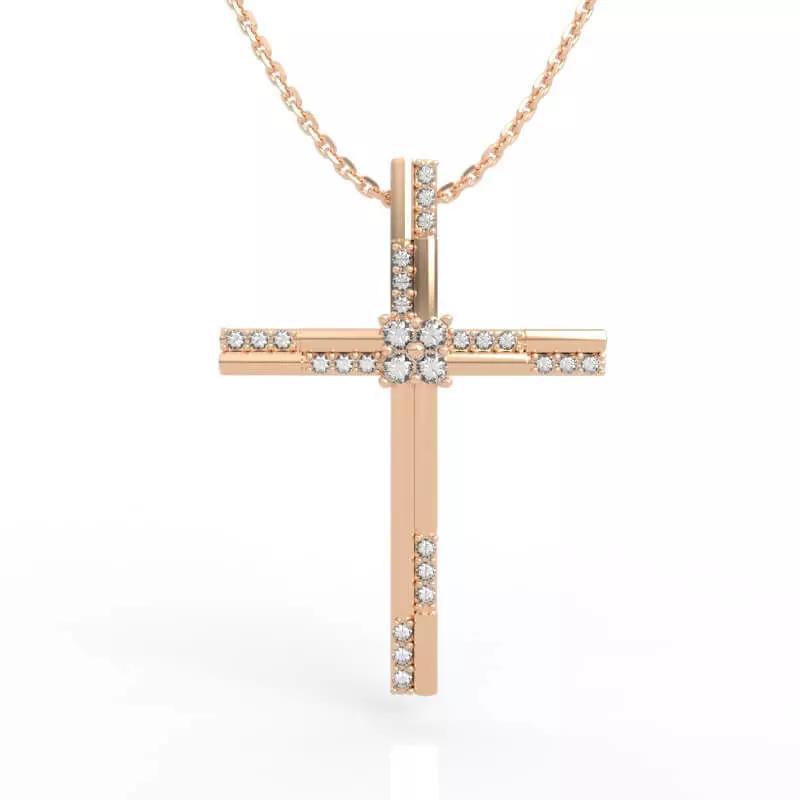 Sacred Religious Diamond Cross Pendant