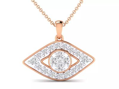 Evil Eye pendant 3dm stl render detail