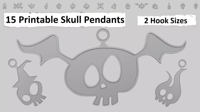 Skull Pendants 3D Printable Collection
