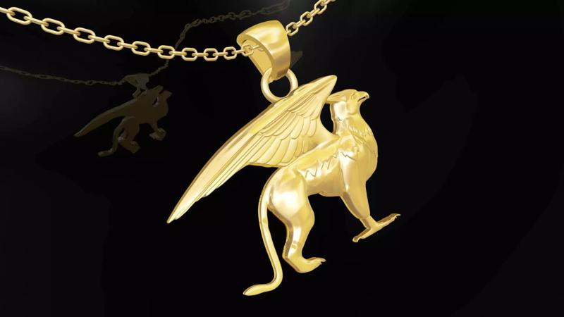 Griffin gold pendant jewelry