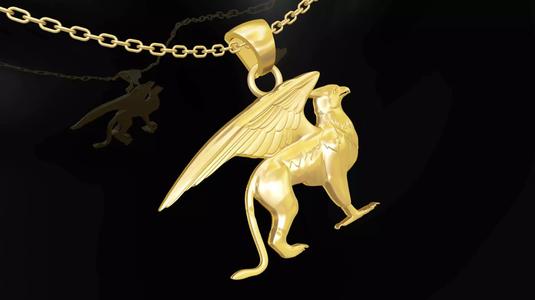 Griffin gold pendant jewelry
