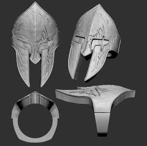 Knight Helmate Ring