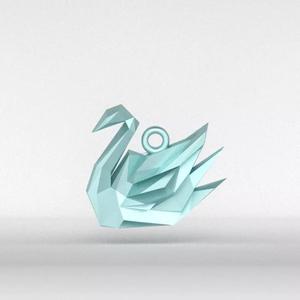 Minimal Swan Pendant