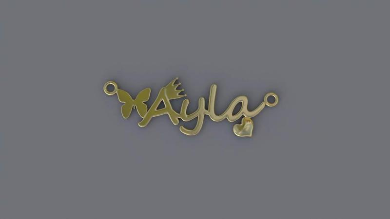 Jewelry Necklace Pendant Ayla  3D Print