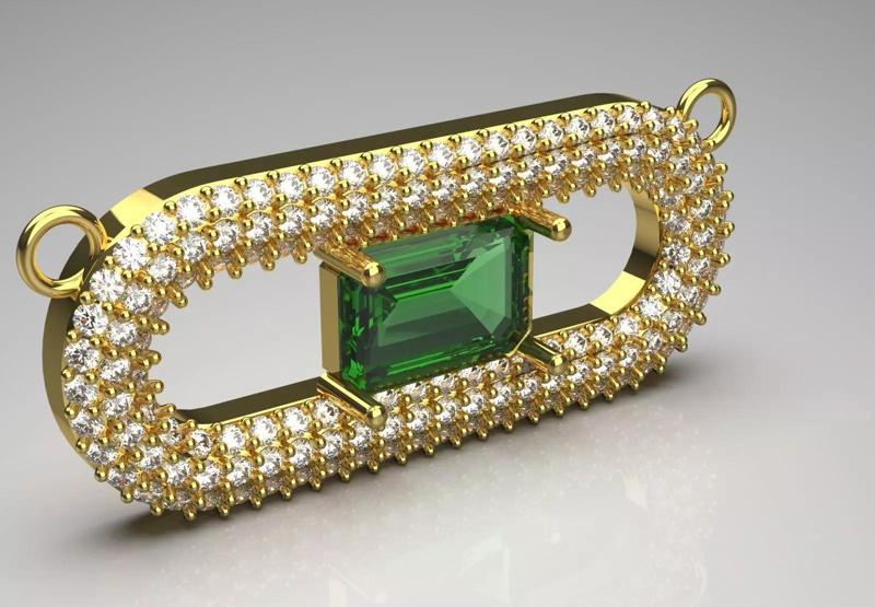 emerald pendant jp0288