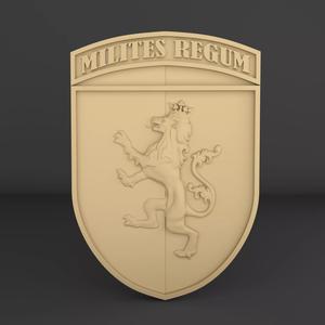 Emblem of Ukraine MILITES REGUM 3D print model