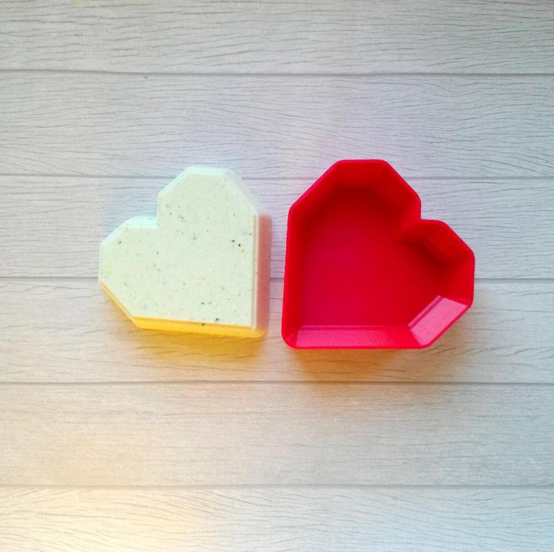 Geometric Heart Bath Bomb Mold