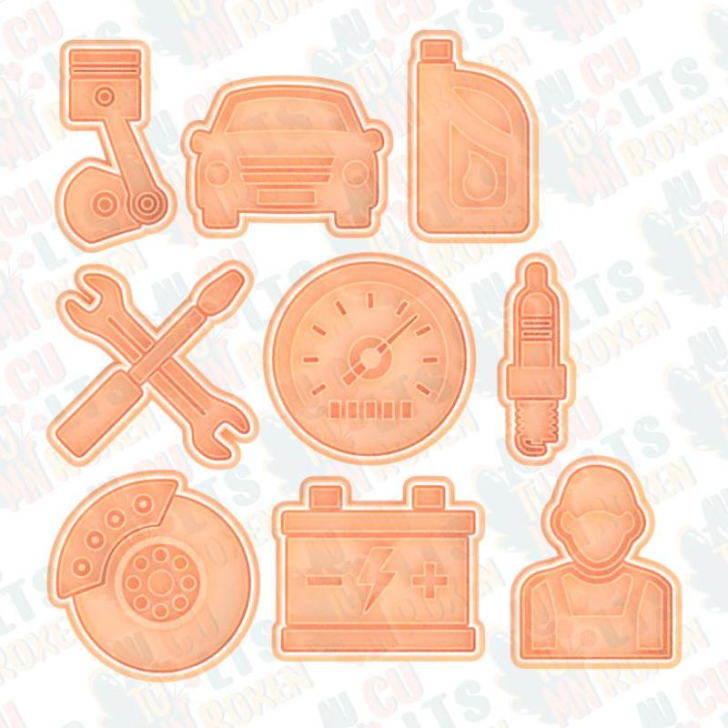Auto service cookie cutter set of 9 *