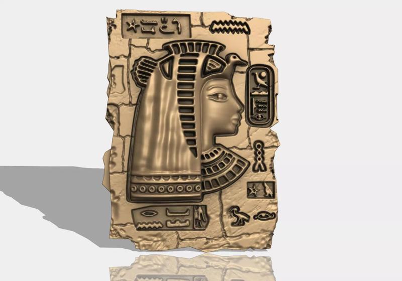 CLEOPATRA QUEEN ANCIENT EGYPT JEWELRY PART OF OLD WALL