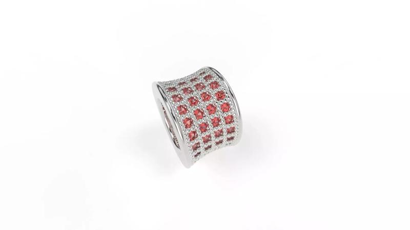 Charm Rounded with Gems