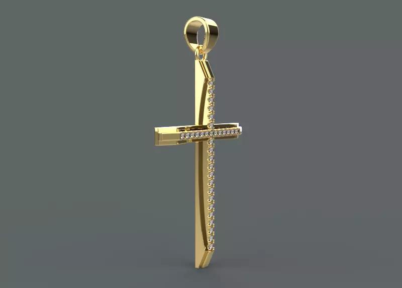 cross with diamonds