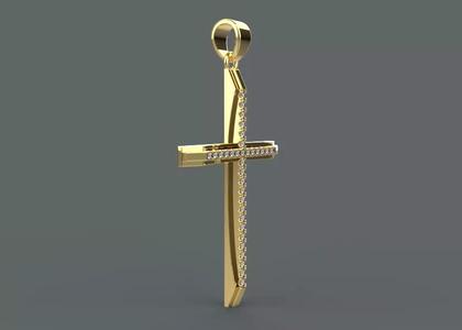 cross with diamonds
