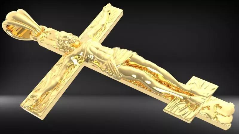 Crucifix Cross Charm Pendant Necklace Catholic Jesus
