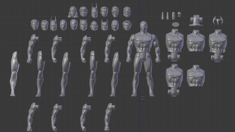 90's Super hero action figure kit 1