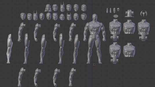 90's Super hero action figure kit 1