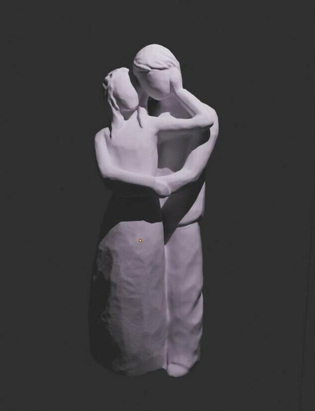 Romantic couple statue, sculpture, valentines day, love, care