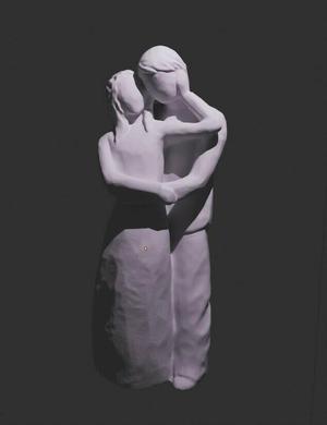 Romantic couple statue, sculpture, valentines day, love, care