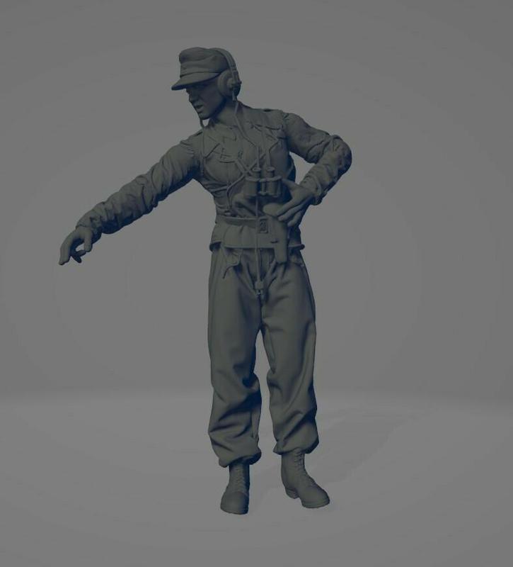 ww2 german Tank destroyer officer. Briefing