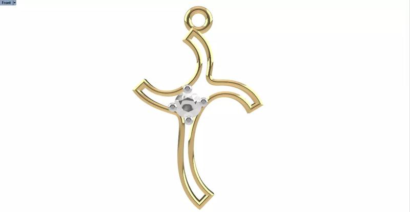 CROSS DIAMOND PENDANT
