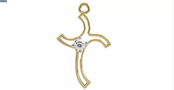 CROSS DIAMOND PENDANT