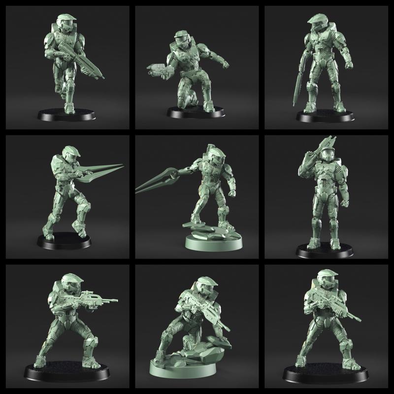 1:48 Scale Halo 3 Master Chief Miniatures - 3D Print Files