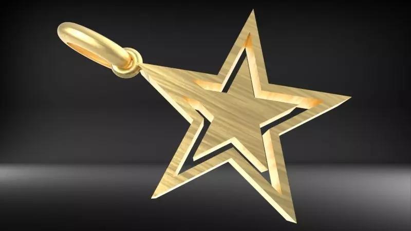 Cryspy 5 Five Star Pendant Charm Necklace Jewelry