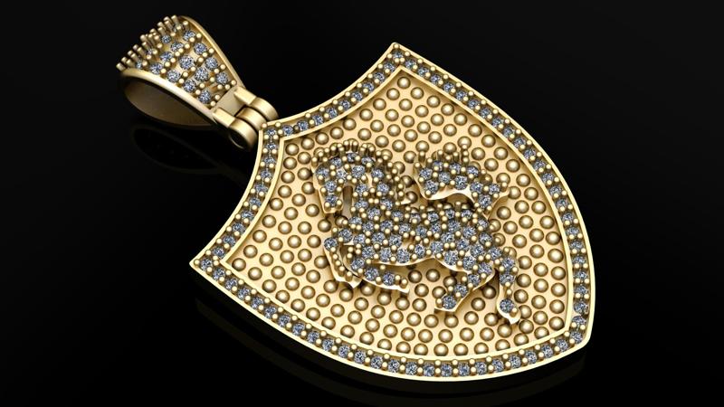 Hip Hop Fashion Horse Pendant 3d Printable Model