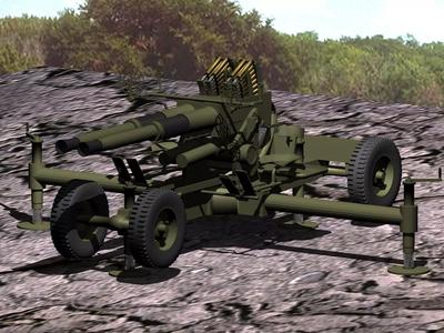 Bofors twin 40mm anti-aircraft gun printable