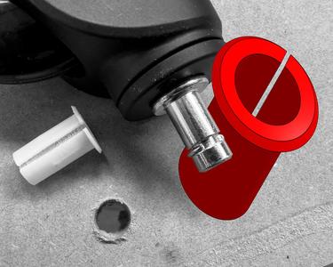 CASTER SLEEVE SOCKET ADAPTER