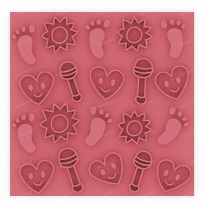 Love & Sunshine - Baby Shower Cookie Texture Plate