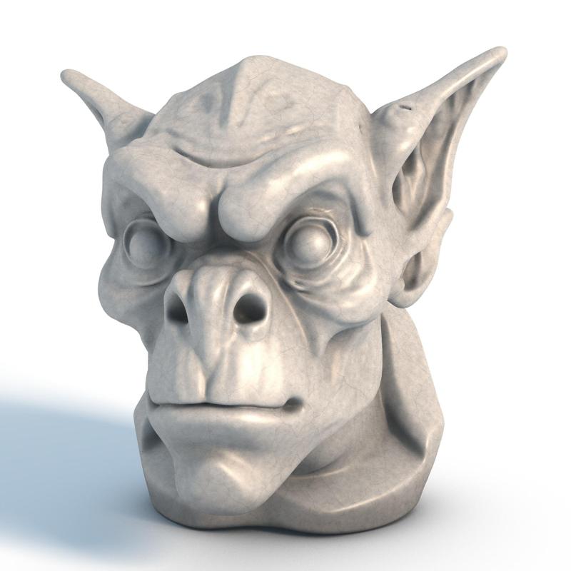 Goblin Head Sculpture