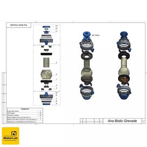 Ana Biotic Grenade - Overwatch - STL OBJ CAD - Commercial Use